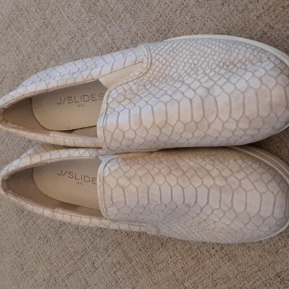 J/SLIDES NYC SLIP ONS PLATFORM LEATHER WOMEN'S SNIKERS.SZ::9 .